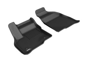 Chevrolet Bolt Ev Floor Mats (2) - Front - 3D MAXpider - Kagu Series, Carbon Fiber Embossed Pattern - Black - `17-`20